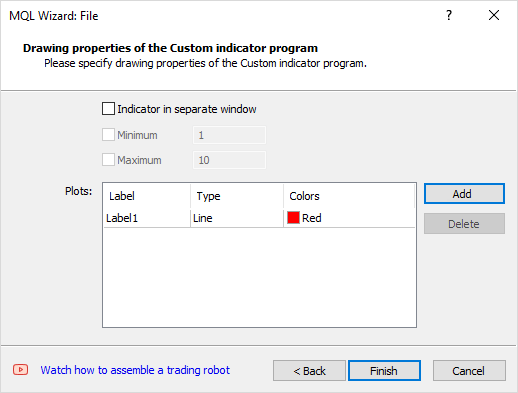 MQL5 Wizard: Window Selection and List of Charts When Creating an Indicator